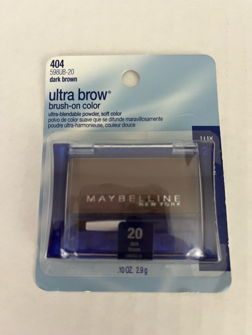 Maybelline Ultra Brow Brush On Color 20 Dark Brown  Brow Definer 404 598UB-20